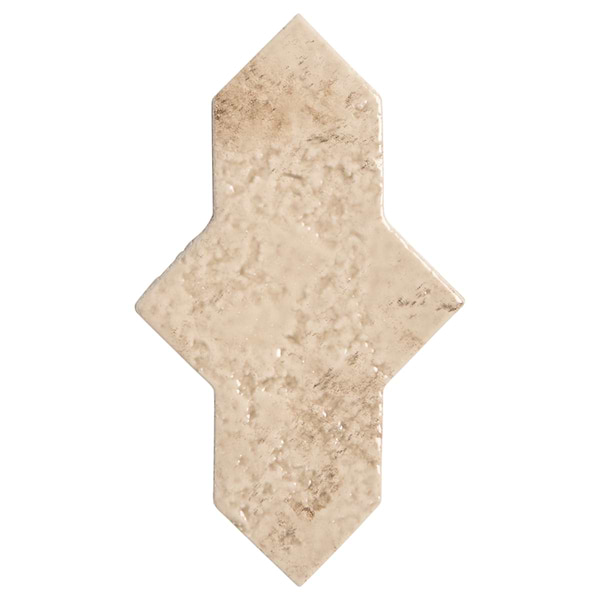 Greta Cruz Sand Beige 5x8 Glossy Textured Porcelain Tile