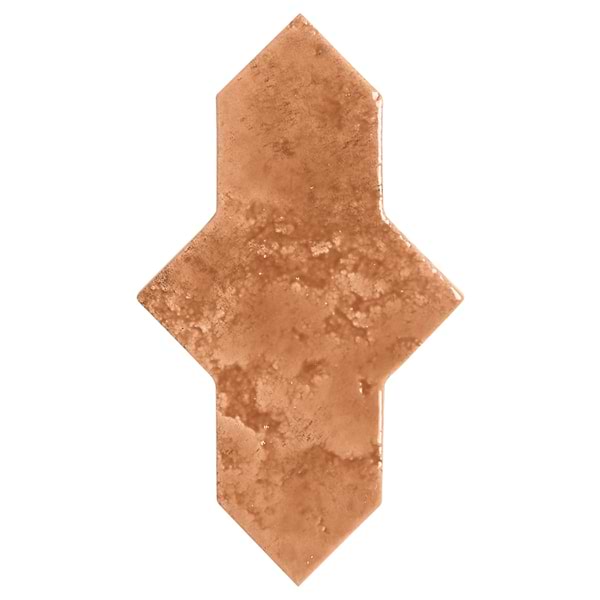 Greta Cruz Sunset Terracotta 5x8 Glossy Textured Porcelain Tile