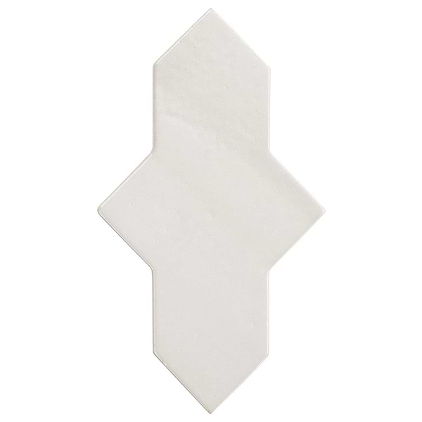 Parma Cruz White 5x8 Terracotta Look Polished Porcelain Tile