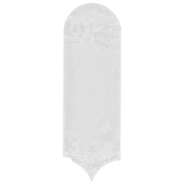Corali Cloud White 3x9 Textured Fish Scale Glossy Ceramic Tile