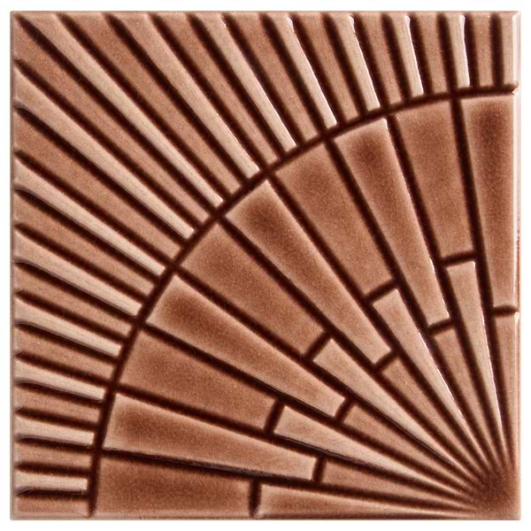 Stacy Garcia Radius Espresso Brown 6x6 3D Crackled Glossy Ceramic Tile