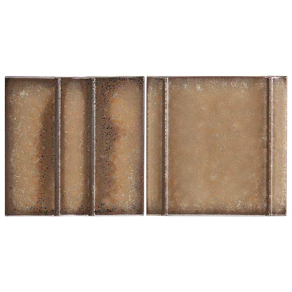 Kinro Golden Brown 6x6 3D Metallic Look Matte Porcelain Tile
