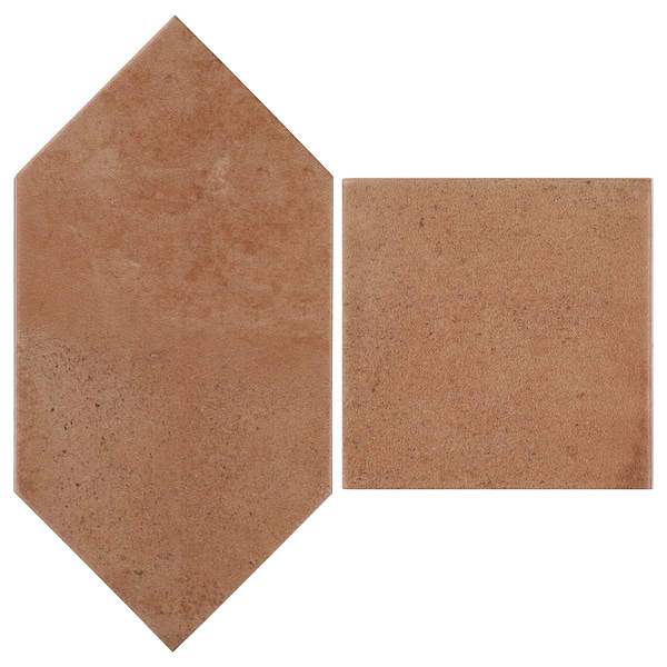 Morocco Terracotta 4x8 Picket and 4x4 Square Matte Porcelain Tile