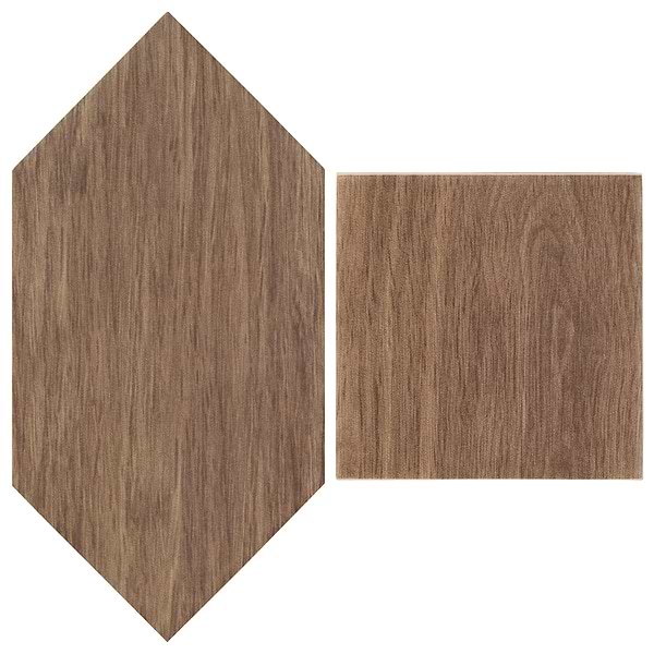 Morocco Willow Brown 4x8 Picket and 4x4 Square Matte Porcelain Tile