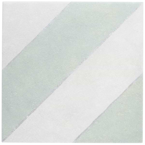 Auteur Diagonals Chevron-Offset Sage Green 9x9 Matte Porcelain Tile