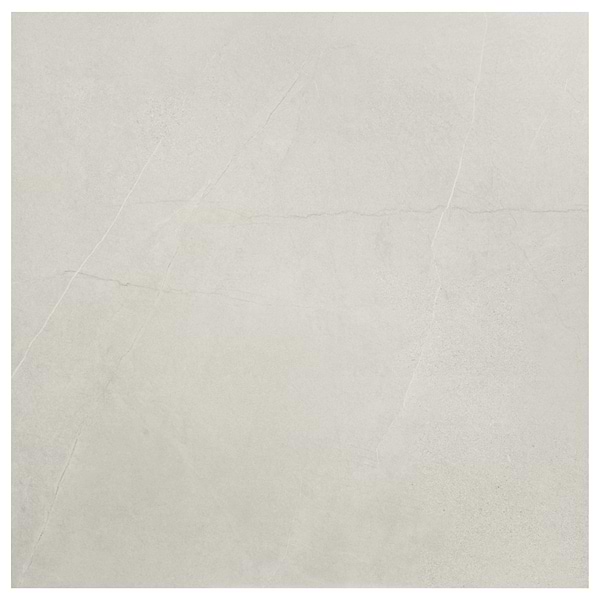 Theo Blanco White 48x48 Marble Look Antique Satin Porcelain Tile