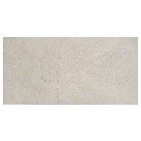 Theo Silver Gray 24x48 Marble Look Antique Satin Porcelain Tile