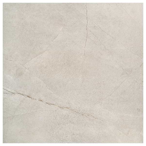Theo Silver Gray 48x48 Marble Look Antique Satin Porcelain Tile