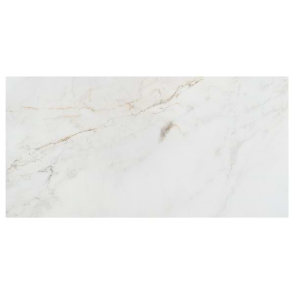 Calacatta Macchia White Gold 12x24 Marble Look Polished Porcelain Tile