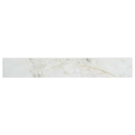 Calacatta Macchia White Gold 3x24 Marble Look Polished Porcelain Bullnose