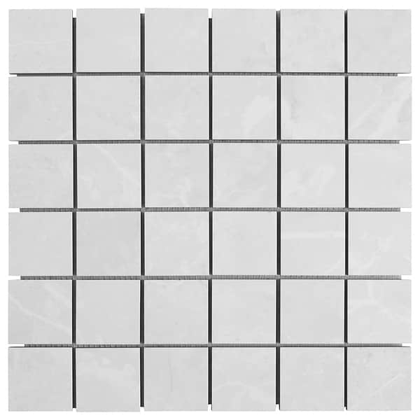 Boscato Cream White 2x2 Marble Look Matte Porcelain Mosaic Tile