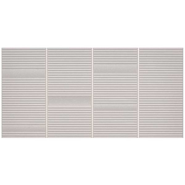 Division Silver 8x16 Fluted 3D Matte Ceramic Wall Tile