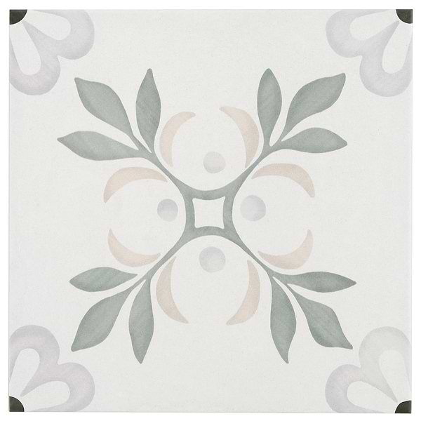 Lapaz Blossom Green 9x9 Matte Porcelain Tile