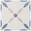 Lapaz White Flower 9x9 Matte Porcelain Tile