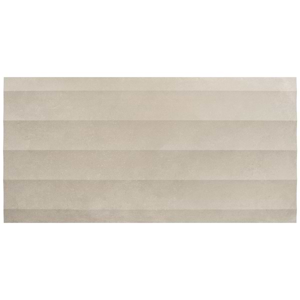 Lucreto Waves Gray 24x48 3D Concrete Look Matte Porcelain Tile