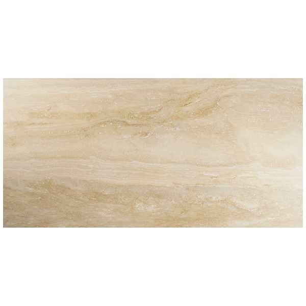 Lumar Travertino Crema Beige 24x48 Travertine Look Matte Porcelain Tile