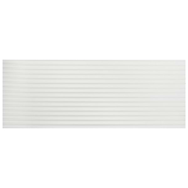 Plaster Fluted White 18x48 3D Matte Ceramic Tile