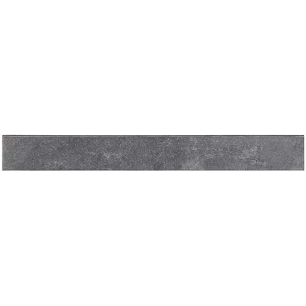 Marbella Smokey Gray 3x24 Porcelain Bullnose 