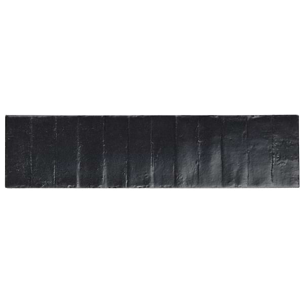 Rework Leather Black 3x12 Matte Porcelain Tile