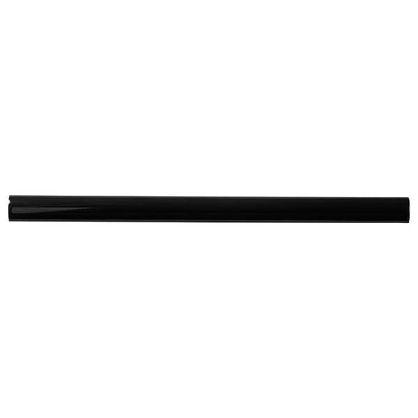 Lancaster Bristol Noir Black 1x12 Polished Ceramic Pencil Liner