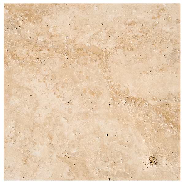 Classic Travertine Premium 4x4 Filled Brushed Vein Cut Tile