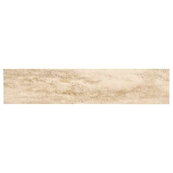 Ivory Travertine Premium 2.5x12 Filled Brushed Vein Cut Tile