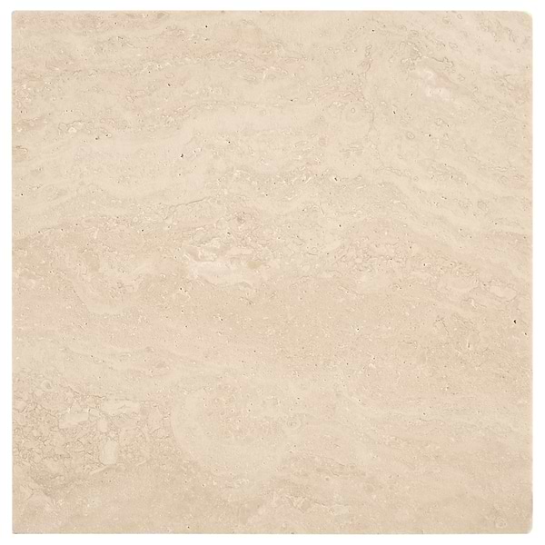 Ivory Travertine Premium 6x6 Vein Cut Filled Honed Tile