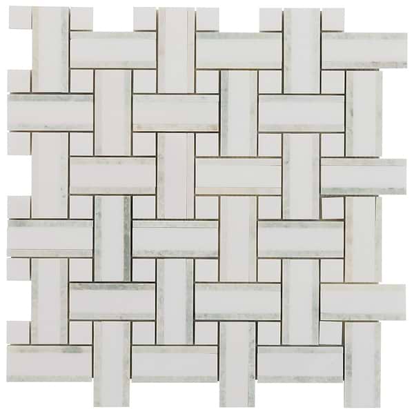 Twine Olive Grove 1x3 Marble Polished Mosaic Tile