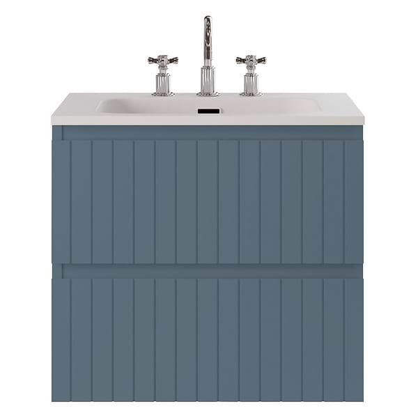 Prima Denim Blue 24" Single Vanity with Integrated Solid Surface Top