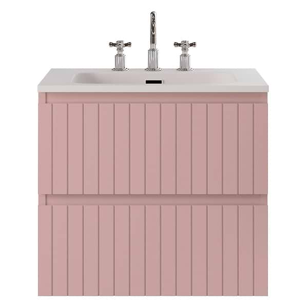 Prima Rose Pink 24" Single Vanity with Integrated Solid Surface Top
