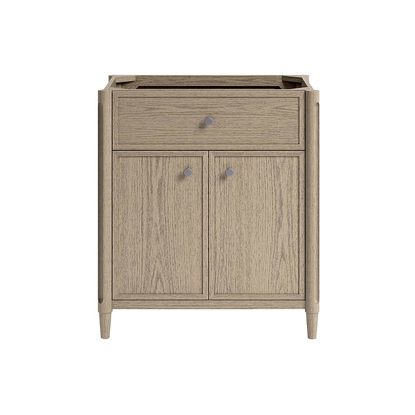 Ashford Greige Ash 30" Single Vanity without Top by TileBar Studio Vanities, View 2, open zoomed image