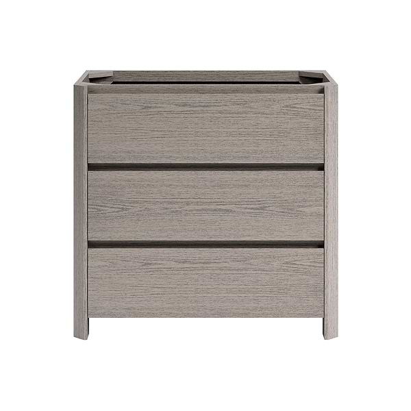 Dalton Steel Oak 36" Single Vanity without Top by TileBar Studio Vanities, View 2, open zoomed image