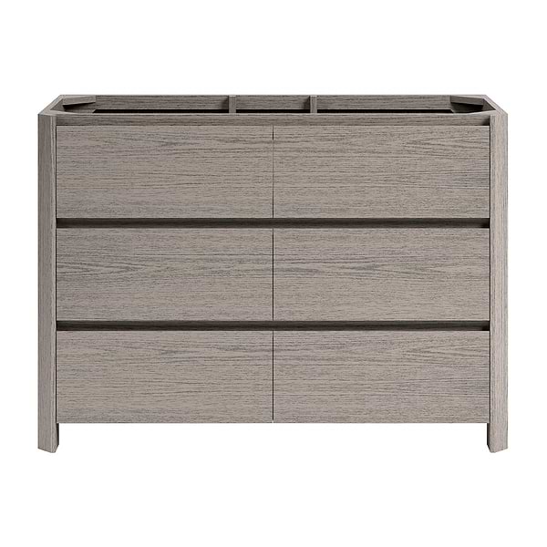 Dalton Steel Oak 48" Single Vanity without Top by TileBar Studio Vanities, View 2, open zoomed image