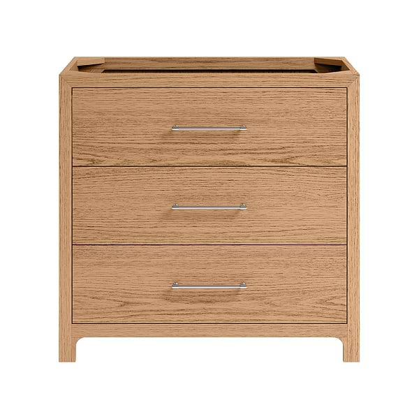 Edison Medium Ash 36" Single Vanity without Top by TileBar Studio Vanities, View 2, open zoomed image