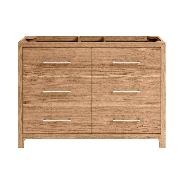 Edison Medium Ash 48" Single Vanity without Top by TileBar Studio Vanities, View 2, open zoomed image