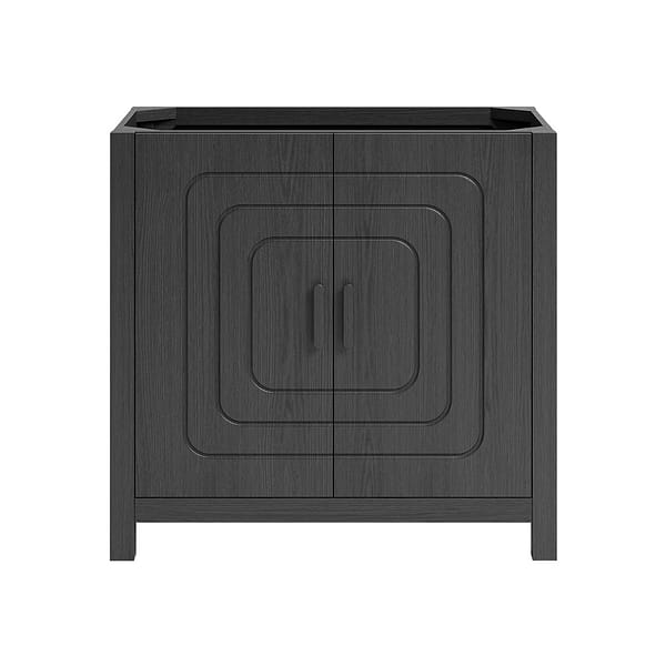 Emett Ebony Oak 36" Single Vanity without Top by TileBar Studio Vanities, View 2, open zoomed image