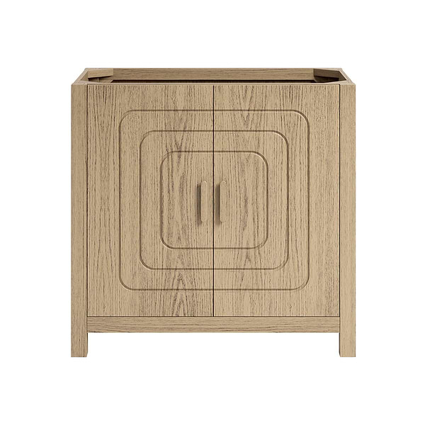 Emett Medium Ash 36" Single Vanity without Top by TileBar Studio Vanities, View 2, open zoomed image