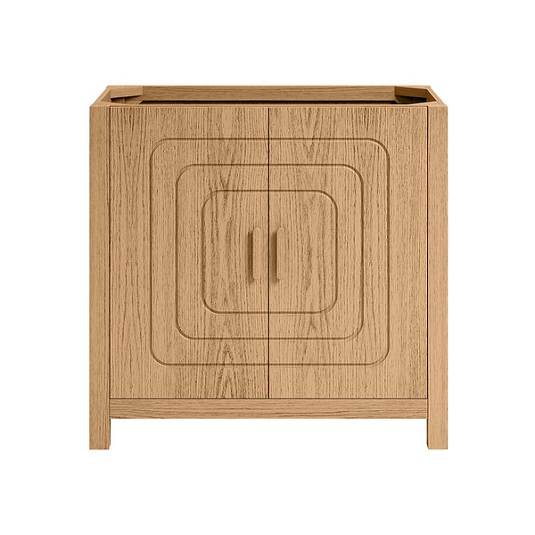 Emett Medium Ash 36" Single Vanity without Top by TileBar Studio Vanities, View 2, open zoomed image