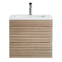 Gibson Light Wood 24" Single Vanity with Integrated White Acrylic Top