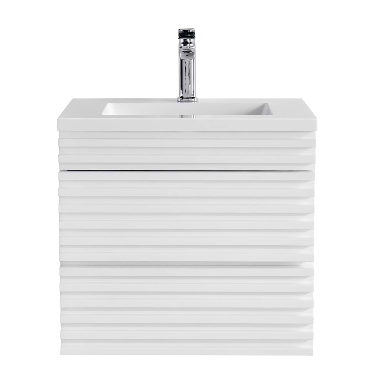Gibson White 24" Single Vanity with Integrated White Acrylic Top