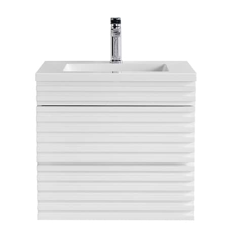 Gibson White 24" Single Vanity with Integrated White Acrylic Top