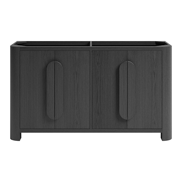 Harper Ebony Oak 60" Double Vanity without Top by TileBar Studio Vanities, View 2, open zoomed image