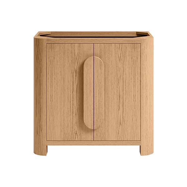 Harper Medium Ash 36" Single Vanity without Top by TileBar Studio Vanities, View 2, open zoomed image