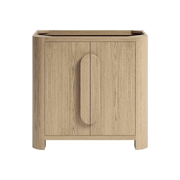Harper Medium Ash 36" Single Vanity without Top by TileBar Studio Vanities, View 2, open zoomed image