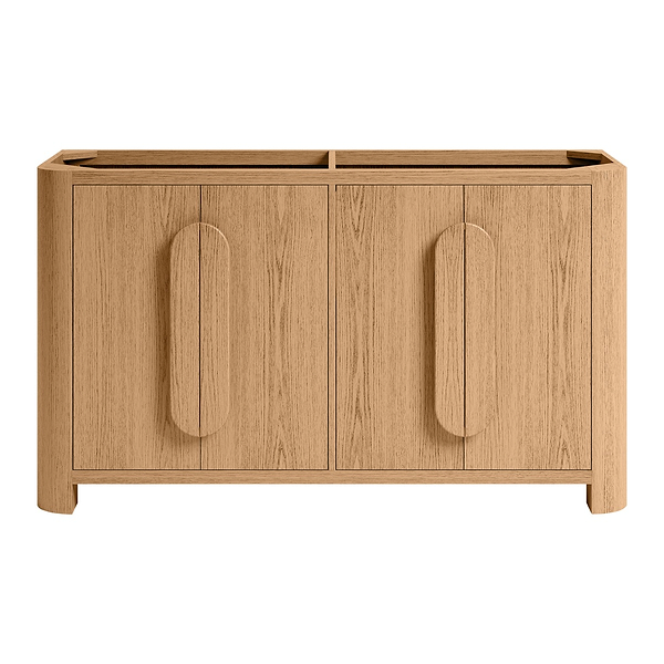Harper Medium Ash 60" Double Vanity without Top by TileBar Studio Vanities, View 2, open zoomed image