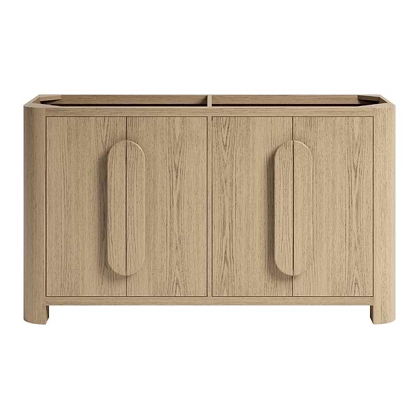 Harper Medium Ash 60" Double Vanity without Top by TileBar Studio Vanities, View 2, open zoomed image
