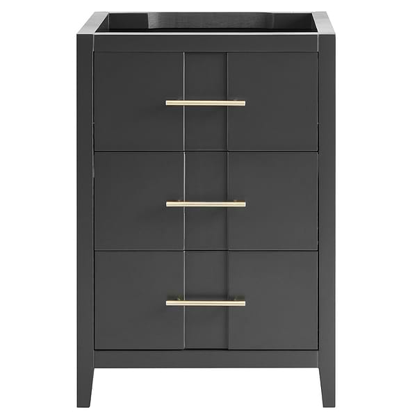 Iconic Charcoal and Gold 24" Single Vanity without Top