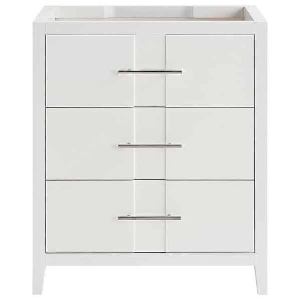 Iconic White and Silver 30" Single Vanity without Top