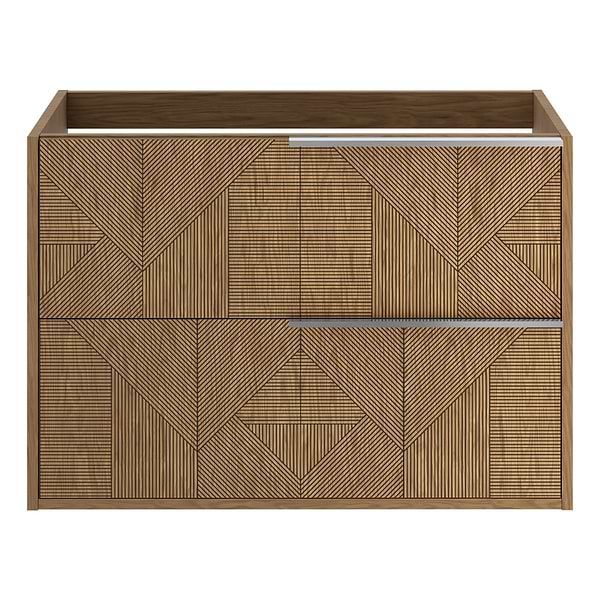 Kora Geo Faux Fluted 32" Single Vanity with Silver Handles without Top, View 2, open zoomed image