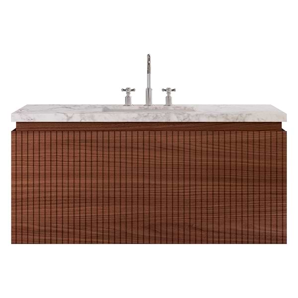 Melrose Walnut 48" Single Vanity with Carrara Marble Top